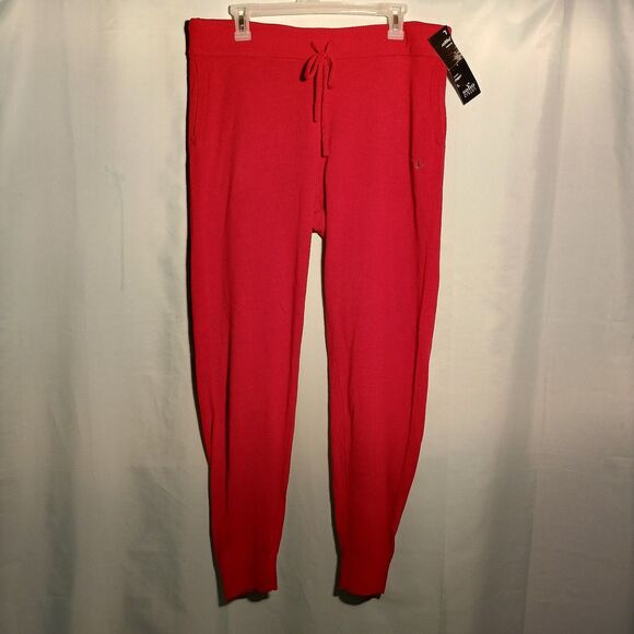 Women’s Pink Slim Fit Ankle Pants – Size L Stretch Pull-On Back Pocket Trousers - Picture 2 of 6